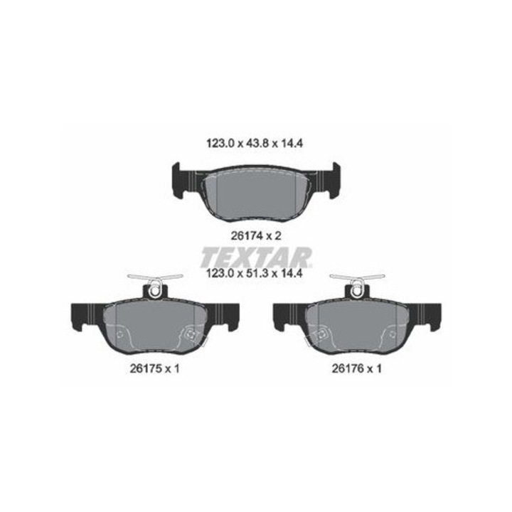 Fékbetét készlet, tárcsafék TEXTAR 2617401