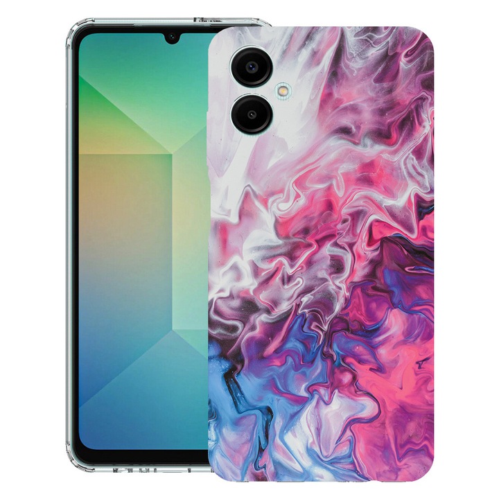 BestCase® Противошоков калъф за Samsung Galaxy A07 4G с дизайн Marble Pink and Blue, 2052053 AS 891