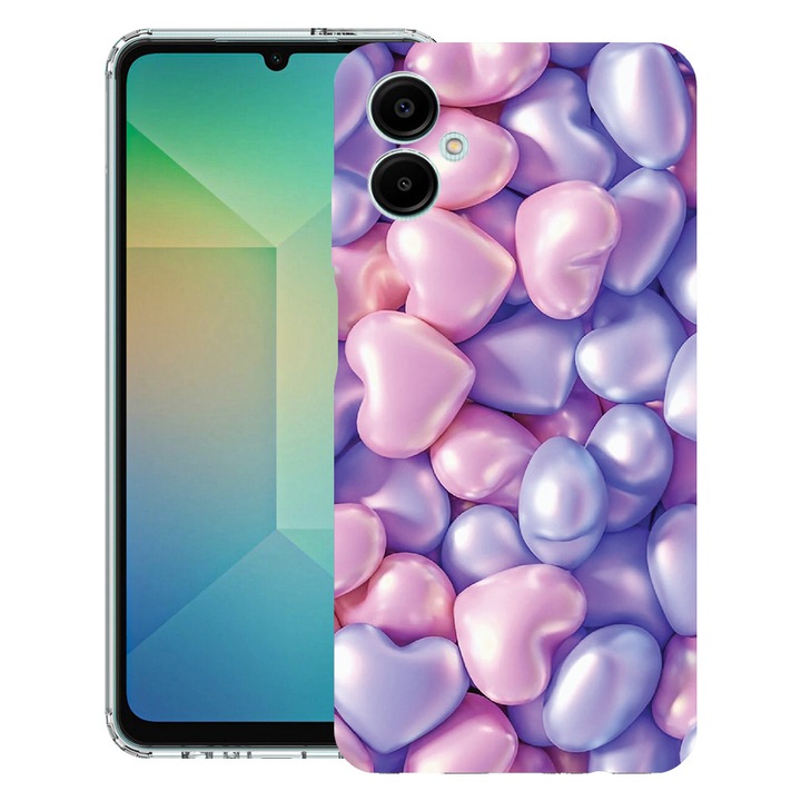 BestCase® Противошоков калъф за Samsung Galaxy A07 4G с дизайн Цветни сърца, 2052053 AS 1146