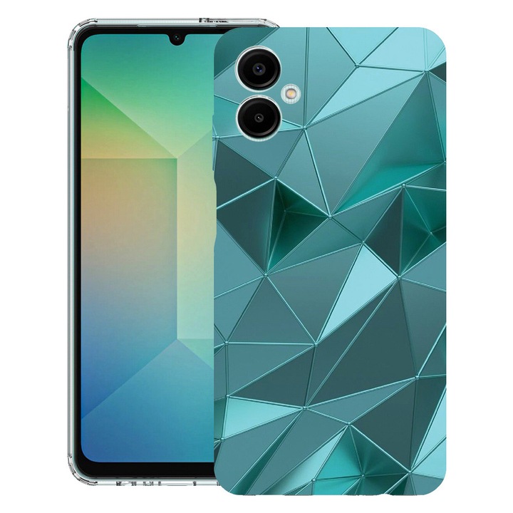 BestCase® Устойчив на удар калъф за Samsung Galaxy A07 4G със зелен мозаечен дизайн, 2052053 AS 1251