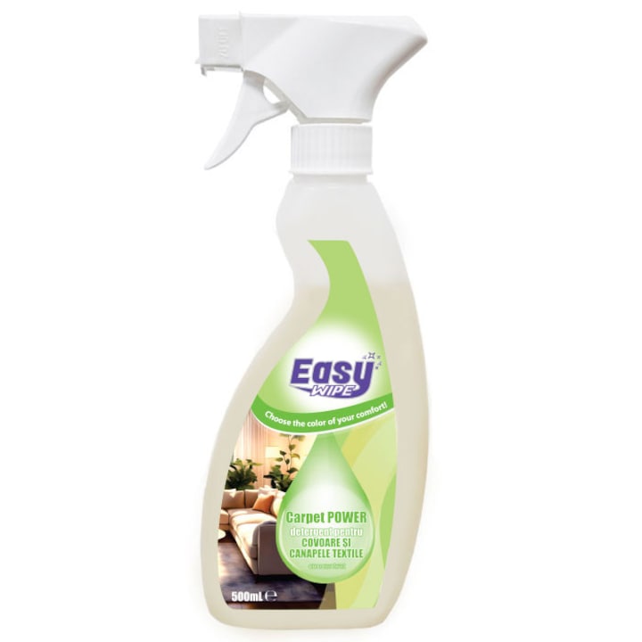 Solutie pentru curatare covoare si canapele textile, Easy Wipe Carpet Power, 500ml