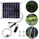 Pompa de aer solara pentru iaz/acvariu, 0.8L/MIN, 16.5x16.5x4.4cm, negru