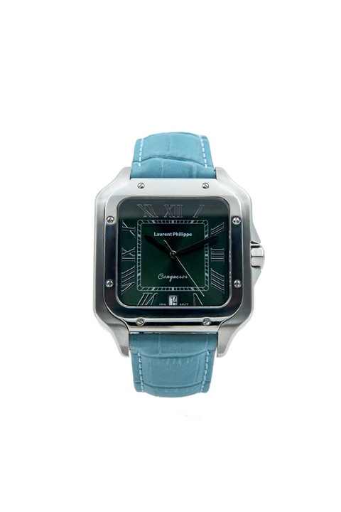 Ceas pentru barbati, Laurent Philippe, Conqueror Emerald - Icy Petal, 38mm x 27, 5mm, Silver