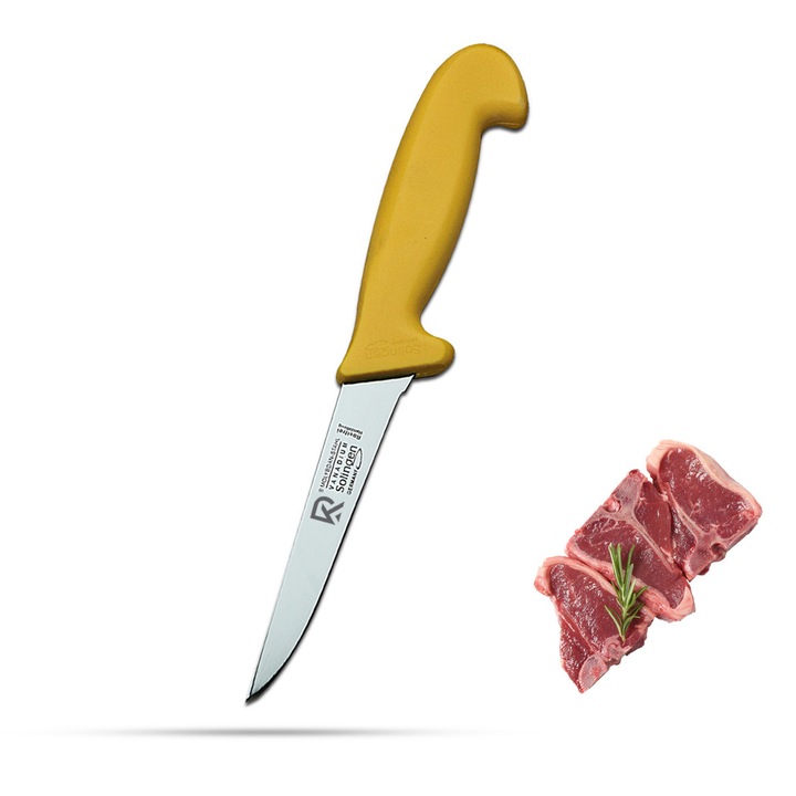 RKA Cutit pentru dezosat cu lama dreapta 13 cm Solingen – cutit profesional pentru carne si macelarie, otel german 1.4116