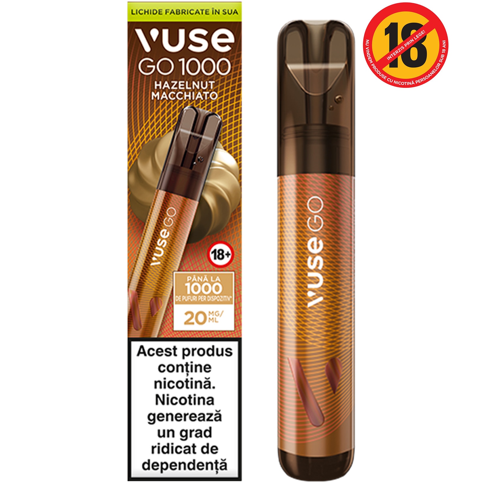 vuse go hazelnut macchiato VUSE GO 3000 Hazelnut Macchiato main image 1
