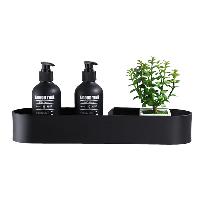 Suport pentru dus Haiaveng, organizator cu autoadeziv, aluminiu, fara gaurire, montare pe perete