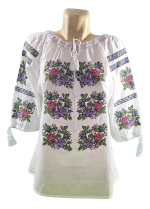 Ie traditionala pentru dama, multicolor, model floral deosebit