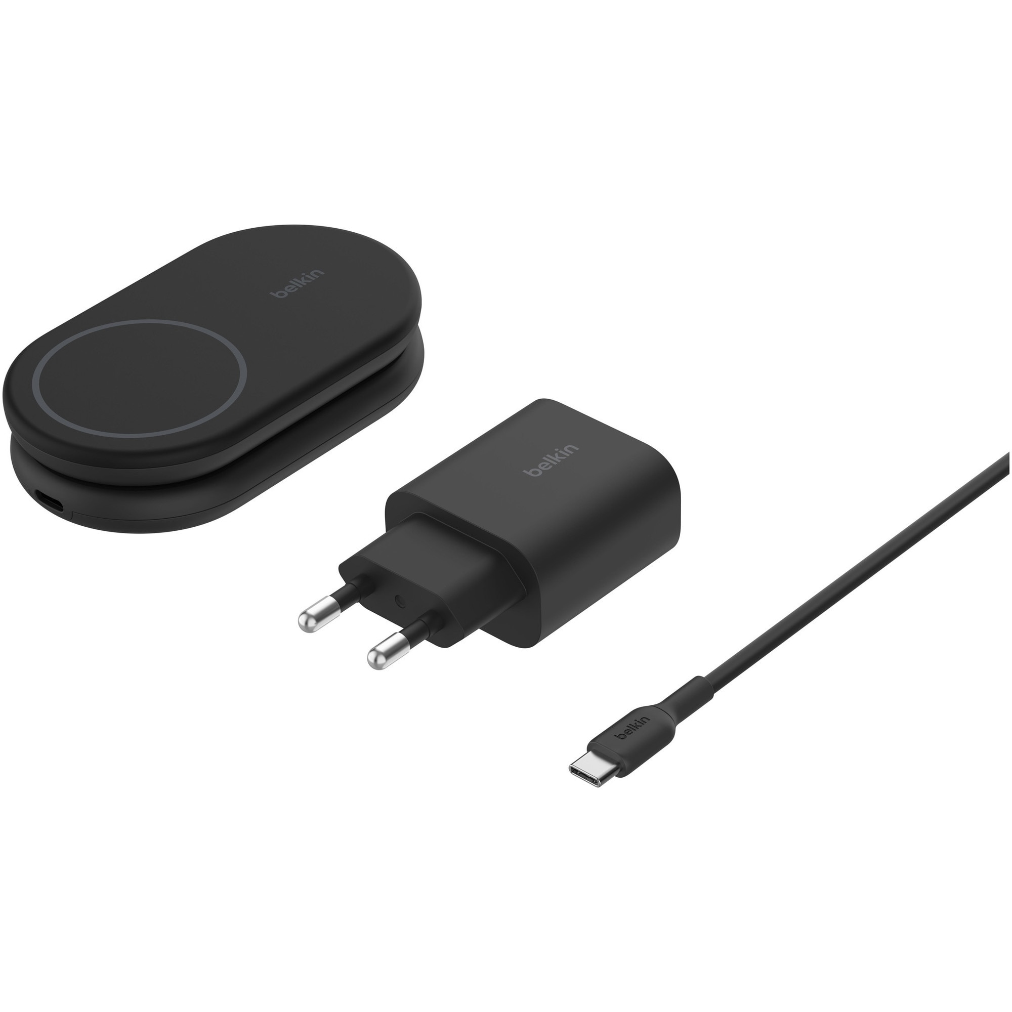 Stand de incarcare 2in1 Belkin BOOSTCHARGE Qi2 15W - Negru
