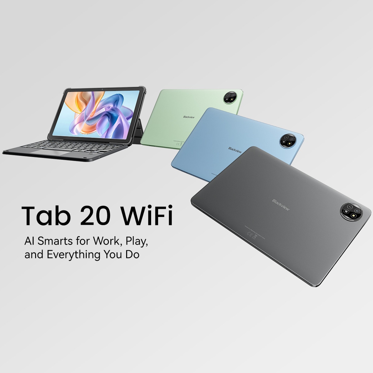 Tableta Blackview Tab 20 WiFi, 10.1 inch, 800x1280, 12GB Ram(4GB + 8GB extensibili 1TB), 64GB, Bluetooth 5.0, Android 15, 2.4G/5GHz, HD+/IPS, 60Hz, 6600mAh, Suport pozitionarea GPS, Albastru
