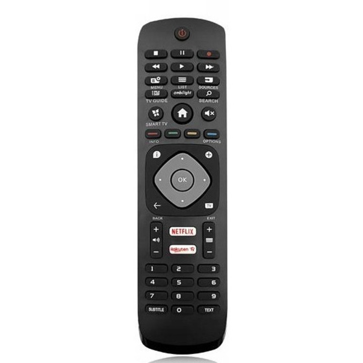 Универсално дистанционно управление CARDSPLITTER за телевизор Philips, съвместимо с Netflix, инфрачервено, черно