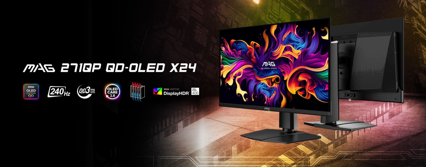 Monitor MSI MAG 271QP QD-OLED X24, 26.5 inch, WQHD, 2560 x 1440