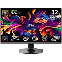 Monitor MSI MPG 322URX QD-OLED, 31.5 inch, UHD, 3840 x 2160, HDMI, DisplayPort, 240 Hz, 0.03 ms, Negru
