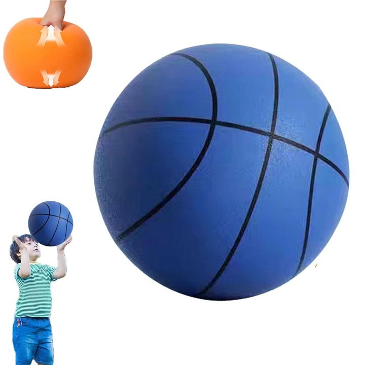 Csendes kosárlabda, 24 cm, poliuretán habból, beltéri használatra, könnyű, gyerekeknek és felnőtteknek