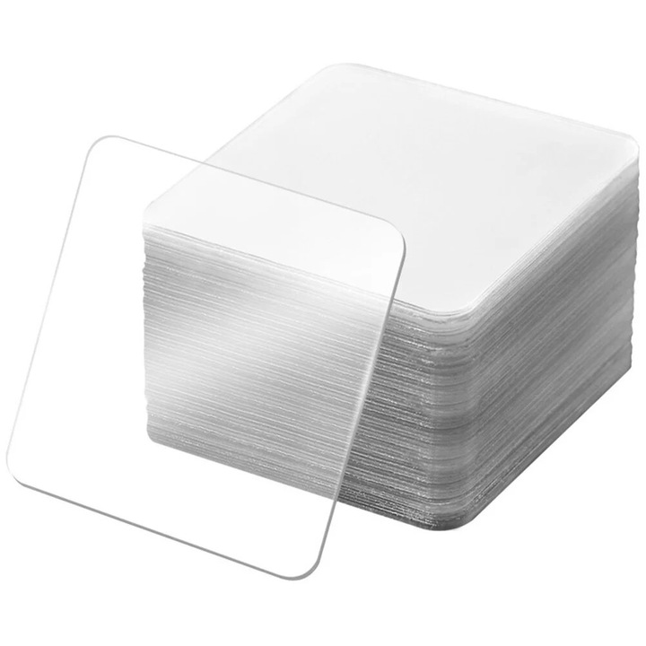 YANYXR átlátszó kétoldalas ragasztószalag 6x6x0.1cm, 100 db-os szett