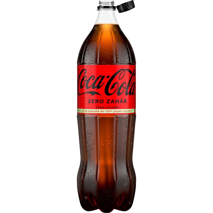 Set băuturi carbogazoase Coca Cola Zero 1l x6, Pet, Cola