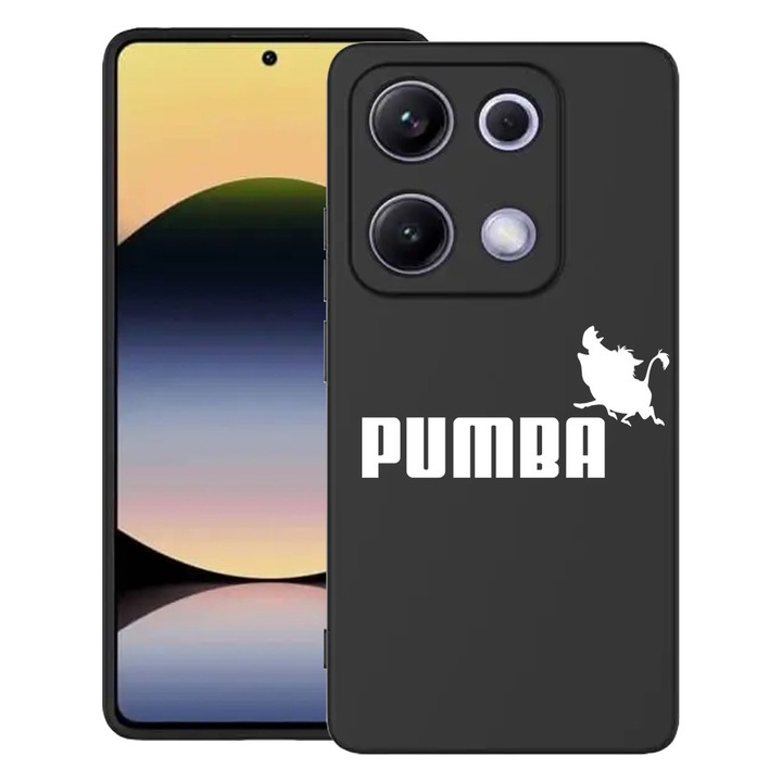 BestCase 1.2mm Szilikon telefontok, kompatibilis modell Xiaomi Redmi Note 14S 4G, Pumba, Kameravédelem, Mikroszálas puha belső, Fekete, 1997770 PB 1622