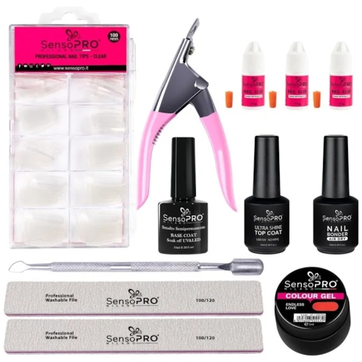 SensoPRO Műköröm Készlet Tippekkel #02