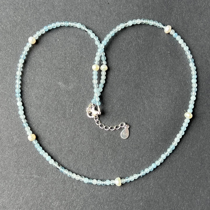 Colier angelit si perle Celestia#42