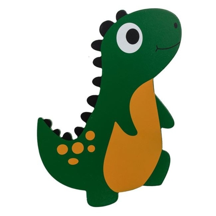 ANTBRO® dinoszaurusz LED lámpa zöld-barna 23,5×26 cm – dekoratív asztali lámpa és éjszakai fény gyerekeknek, biztonságos játék, barátságos hangulat