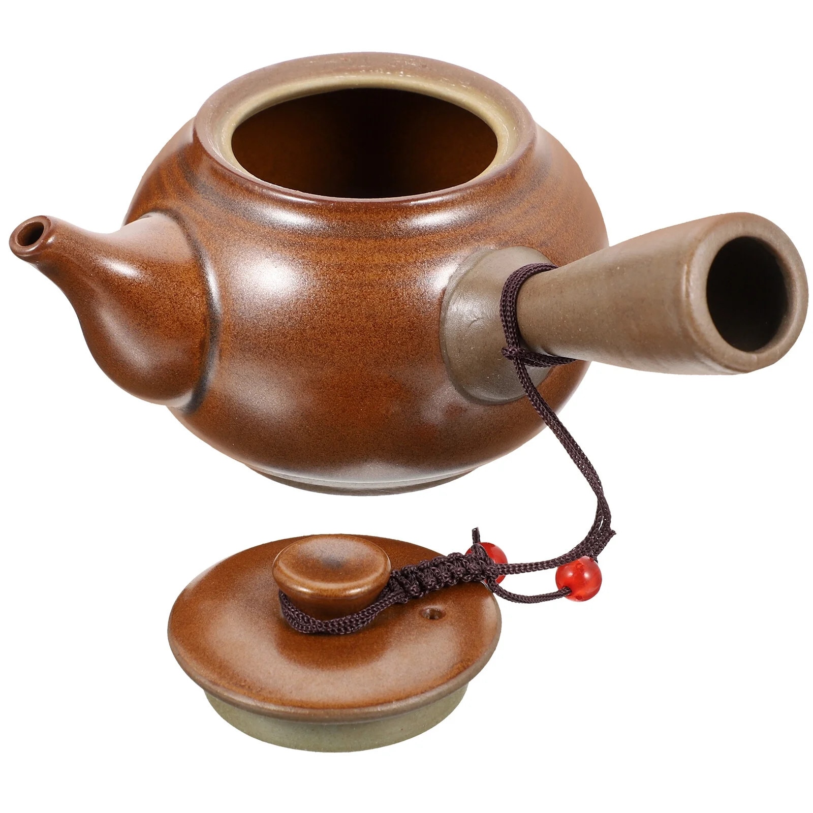 Ceainic ceramic, stil japonez, 14.50x11.00x7.00cm, maner lateral