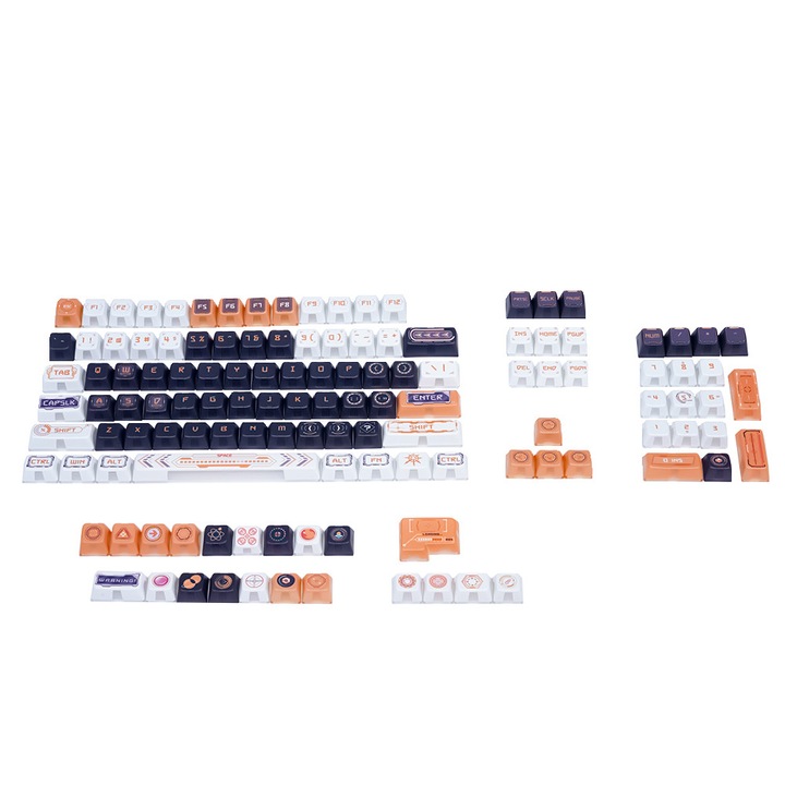 Taste de schimb pentru tastatura mecanica Redragon Mech Warrior A143, multicolor, 125 taste