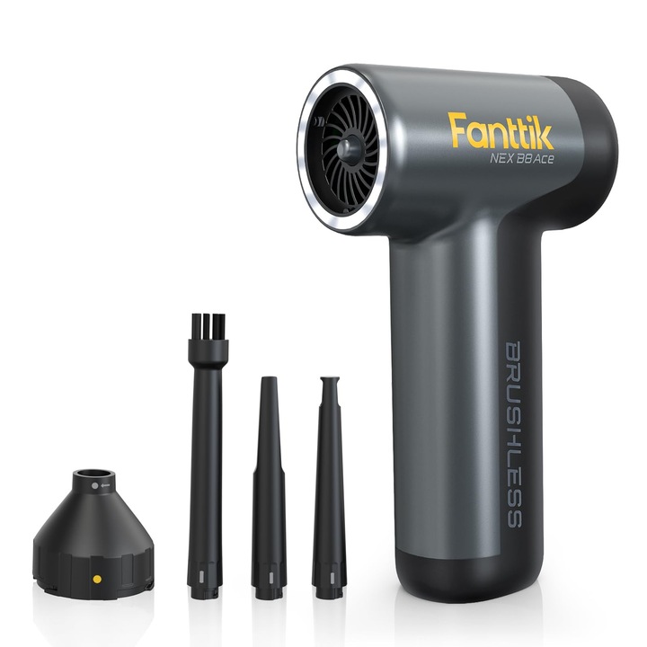 Fanttik B8 Ace elektromos porfúvó, 110 000 fordulat/perc, tisztítókefével, akkumulátoros