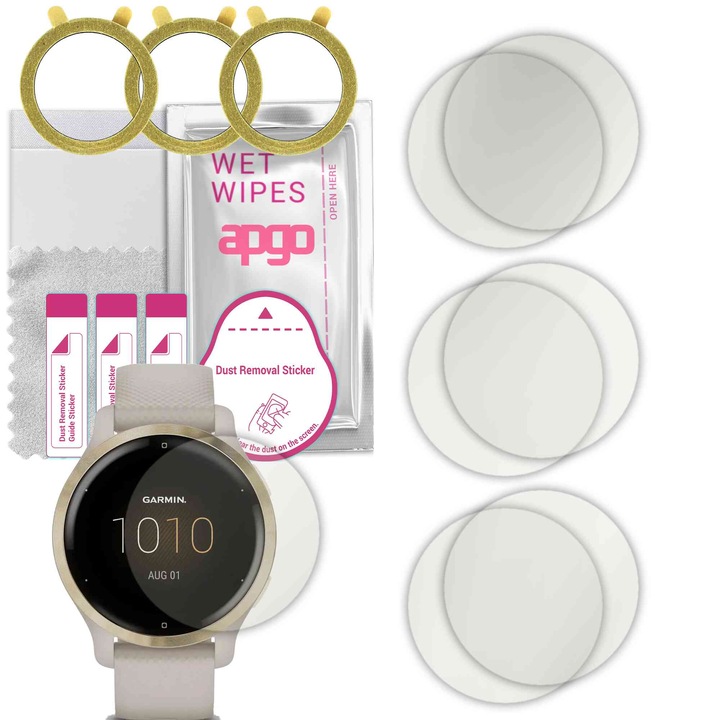 Set de 6 folii de protectie pentru ceas MATTE Garmin Venu 2S – apgo, hidrogel, mate, ultra-subtire, anti-zgarieturi, protectie profesionala ecran