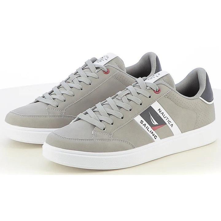 Мъжки кецове, Nautica Martes 2.0 NTM514F04/53, Сив/Бял, Кръгъл Връх, За Цяла Година, Удобни, Ежедневен Стил, Сив