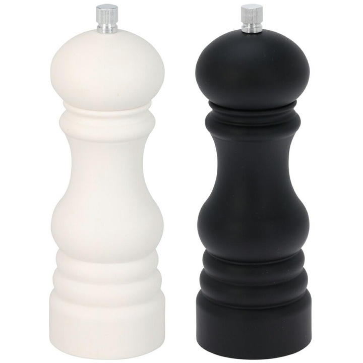 Set Rasnite Pentru Piper Si Sare, Excellent Houseware, Set 2 Bucati, Design Elegant, Functionale Si Estetice, Ideale Pentru Utilizare Zilnica, Carcasa Transparenta, Otel Inoxidabil