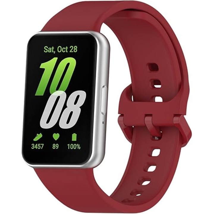 Curea compatibila Samsung Galaxy Fit3 Fit 3 SM-R390, SA&SO General Store®, silicon, Rosu