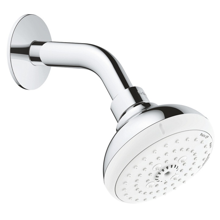 GROHE Rain O2 zuhanyoszlop, 3 féle sugár, króm, 15 cm, vízkőmentesítő rendszerrel