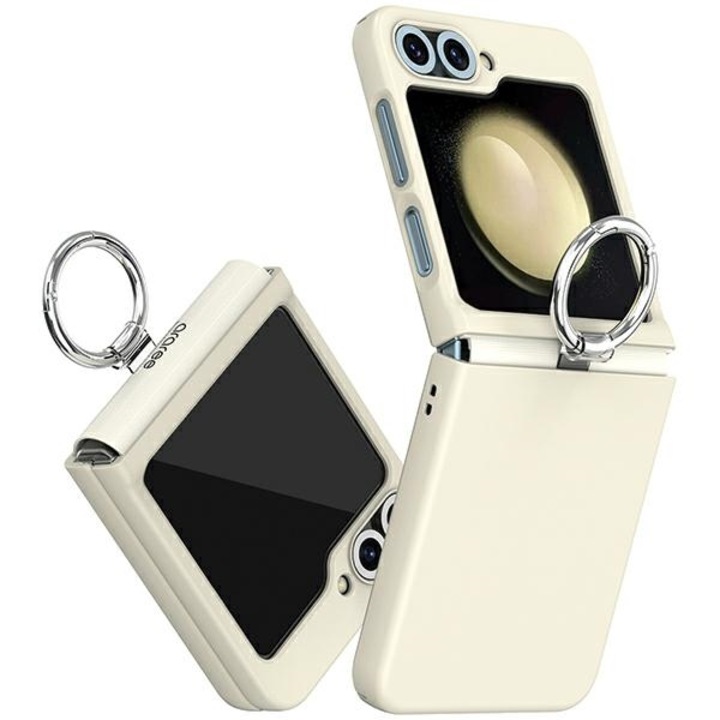 Husa telefon Araree Aero Flex R pentru Samsung Galaxy Z Flip6, crem