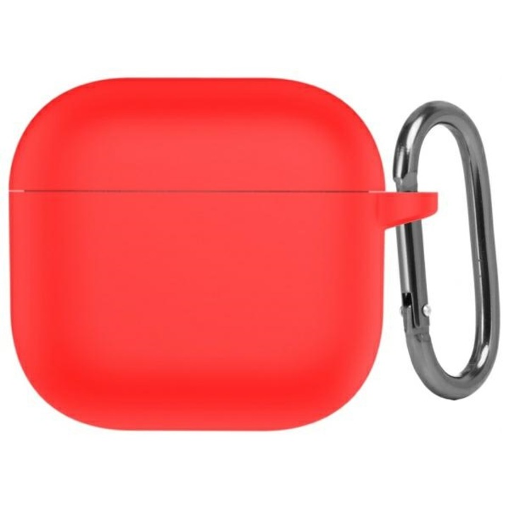 Husa pentru casti Beline, pentru AirPods 4, silicon, rosu, design antiderapant