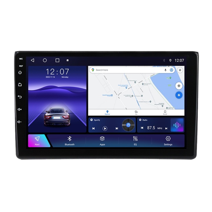 Navigatie Dedicata Audi A4 B6 (2000-2005) 8GB RAM, 128GB, Ecran QLED 9", CarPlay, Android Auto, Slot SIM 4G
