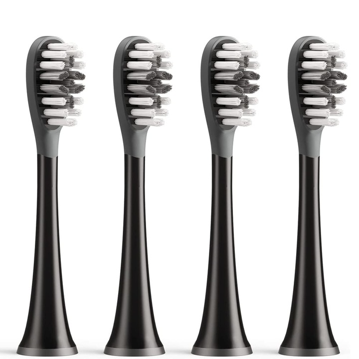Резервни глави за електрическа четка за зъби, Bitvae, модел GCS22, съвместими със S2 / S3, комплект от 4 броя, черни