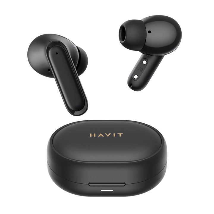 Havit TW950 vezeték nélküli Bluetooth 5.3 In-Ear fülhallgató, zajszűrő mikrofon, fekete