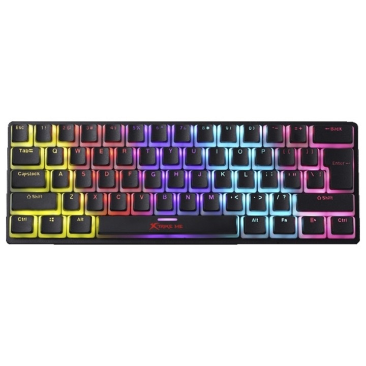 Клавиатура Xtrike ME геймърска механична клавиатура Gaming Mechanical keyboard 61 keys TKL - GK-985P - BLUE switches XTRM-GK-985P-EN
