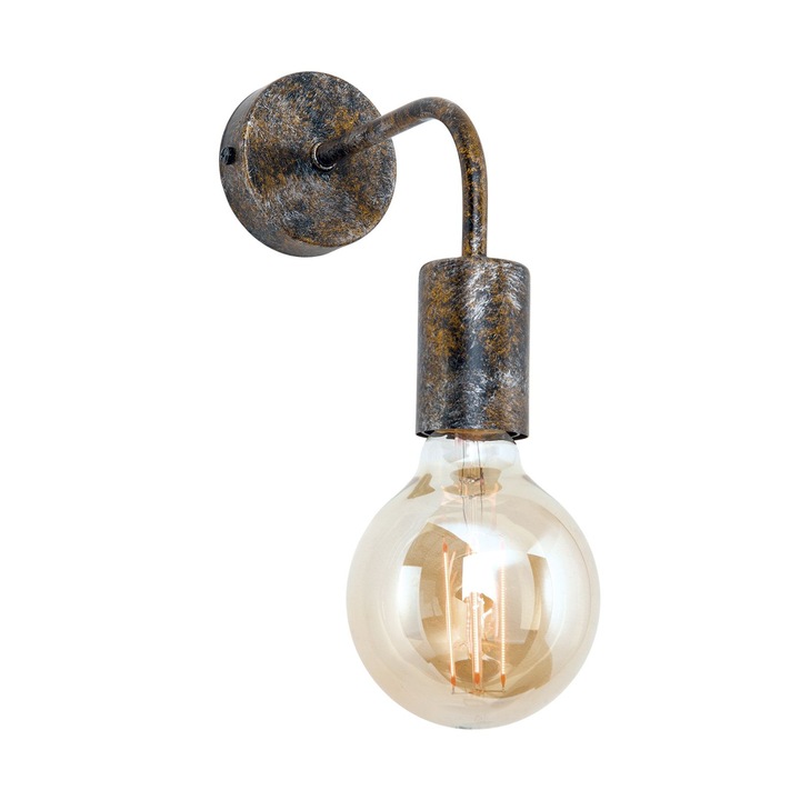 Aplica RETRO, E27 1x60W fara bec, otel finisaj alama antica, 17x17cm IP20 ORION