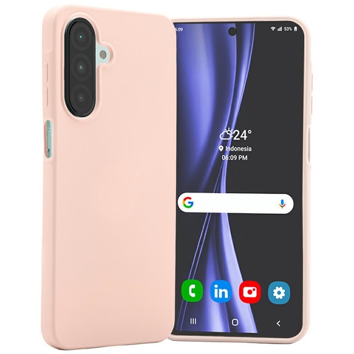 Husa telefon Mercury Soft A26 A266, culoare nisip/roz nisip