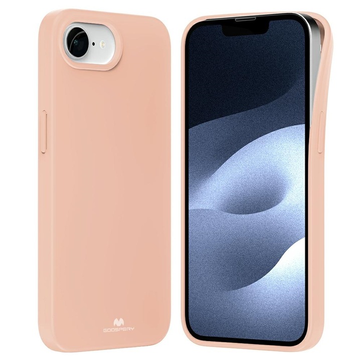 Husa telefon Mercury Soft pentru Iphone 16E, culoare nisip/roz nisip