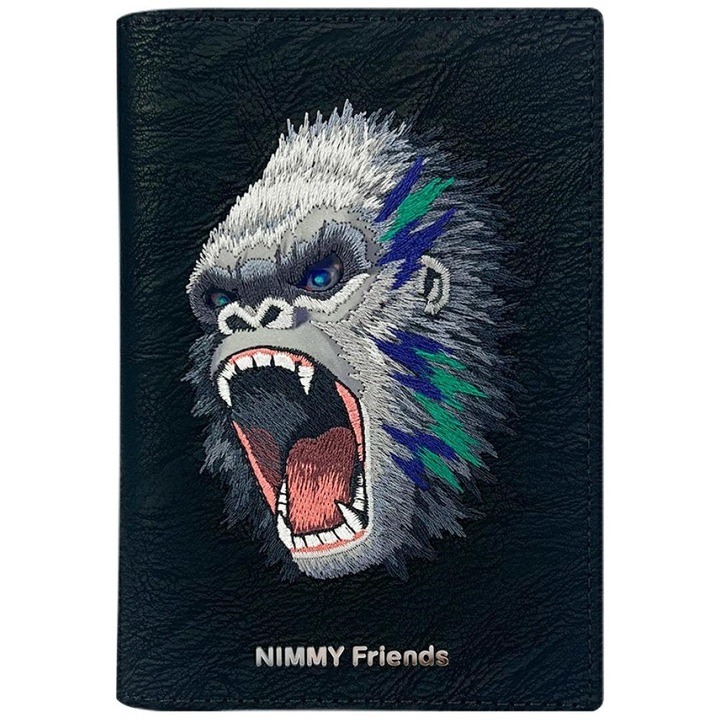 Portofel pasaport Nimmy Raptor Gorilla, Negru