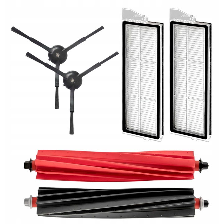 Set Filtre Si Perii Pentru Roborock, AreaSe, Sticla, Filtru Hepa, Periute Laterale, Role, 6