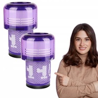 Set Filtru Hepa Lavabil Pentru Aspirator Dyson V12, V12 Detect Slim Absolute, Filtru Hepa Eficient In Captarea Celor Mai Fine Impuritati, Montaj Simplu Pentru Schimbarea Rapida A Filtrului, Utilizare Repetata, 2 x Filtru Hepa