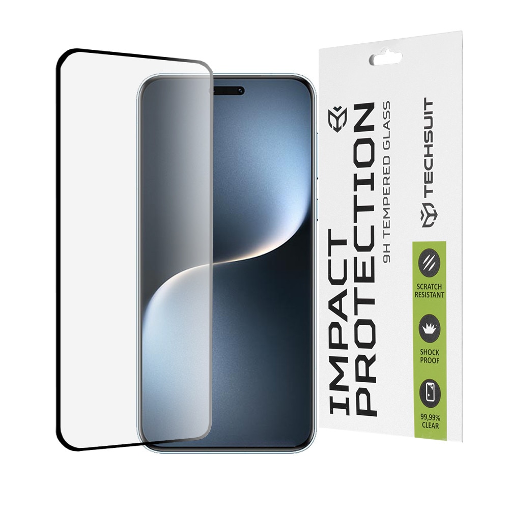 Folie pentru Honor Magic7 Pro - Techsuit 111D Full Cover / Full Glue Glass / 3D Curved Screen - Black