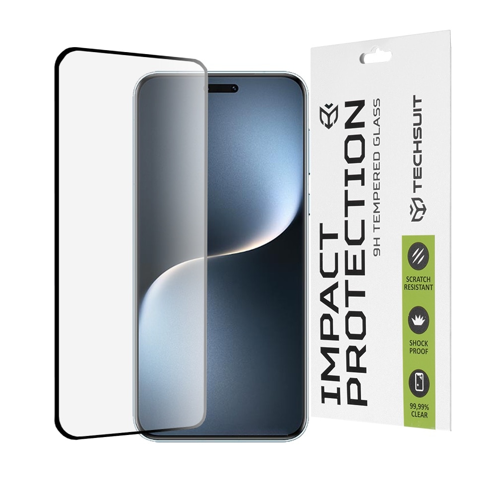 Folie pentru Honor Magic7 Pro - Techsuit 111D Full Cover / Full Glue Glass / 3D Curved Screen - Black