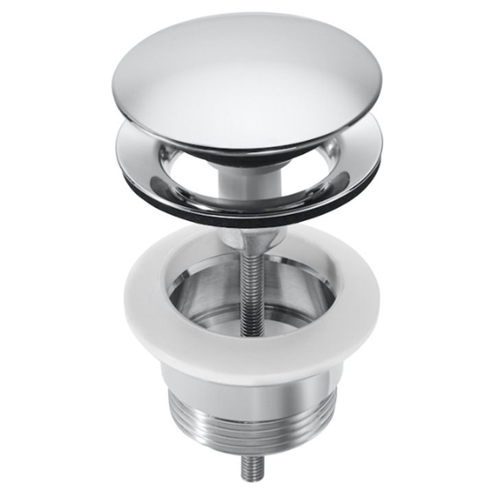 Cork universal click-clack cu capac crom 65mm, Roca, accesorii chiuvete