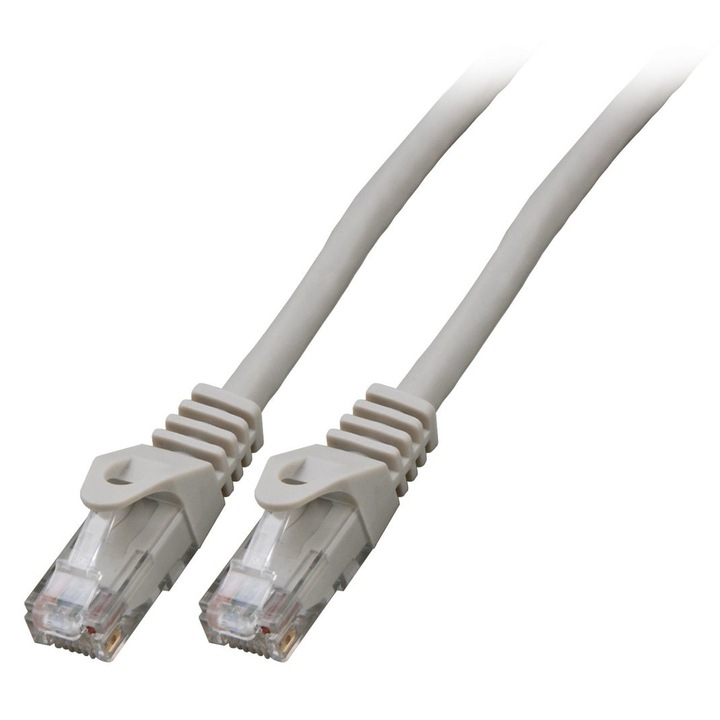 Cablu Patchcord RJ45 U/UTP cat. 6A, SECURITYNET, 500MHz, 2m, gri