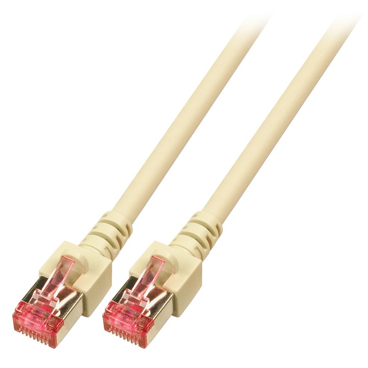 Cablu de conectare RJ45 S/FTP kat. 6, SECURITYNET, 0,5m, gri