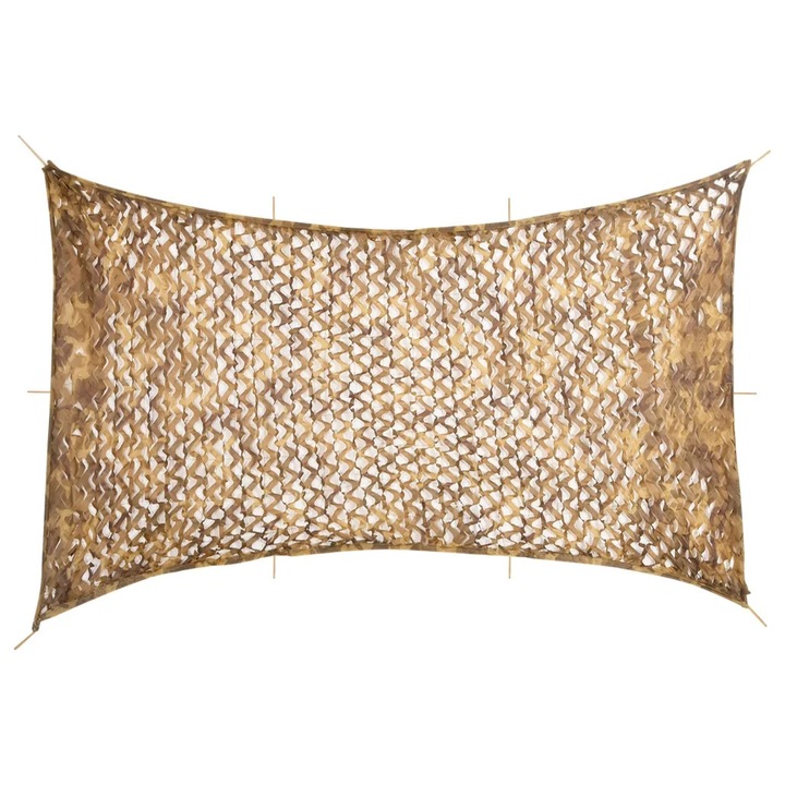 Plasa de camuflaj cu geanta, vidaXL, 600x414cm, rezistenta la apa, usoara, nisipiu