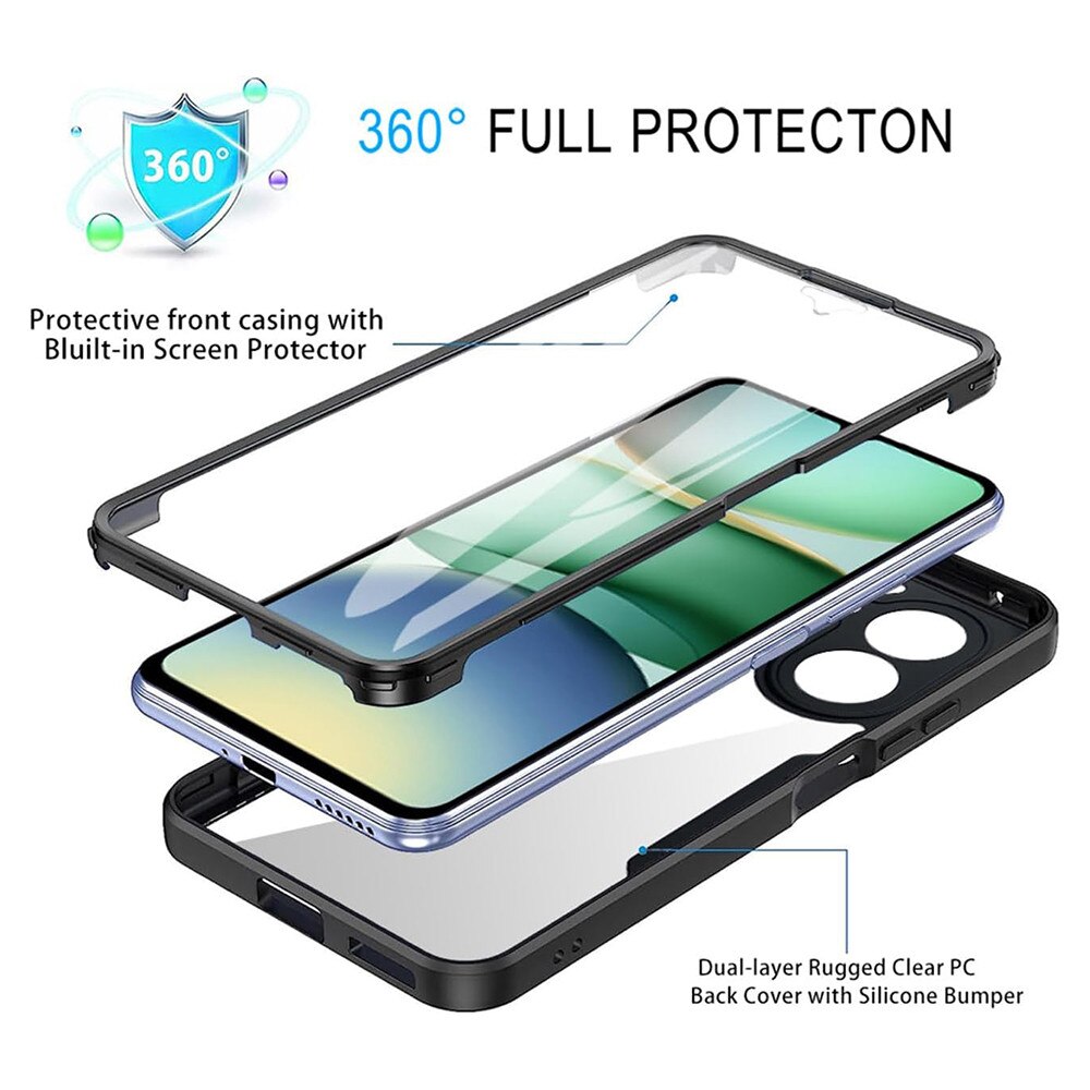 Husa pentru Xiaomi Redmi A5A 4G (Standard) + Folie - Techsuit ColorVerse 360 Series - Black